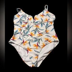 Mynah One Piece Swimsuit Size XXL Tropical Print